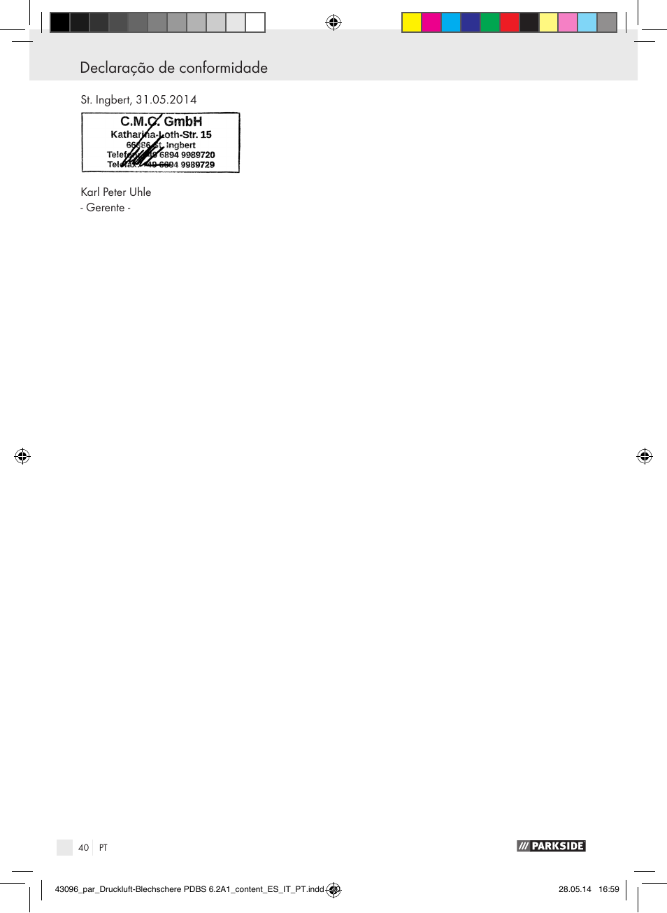 Parkside PDBS 6.2 A1 User Manual | Page 40 / 63