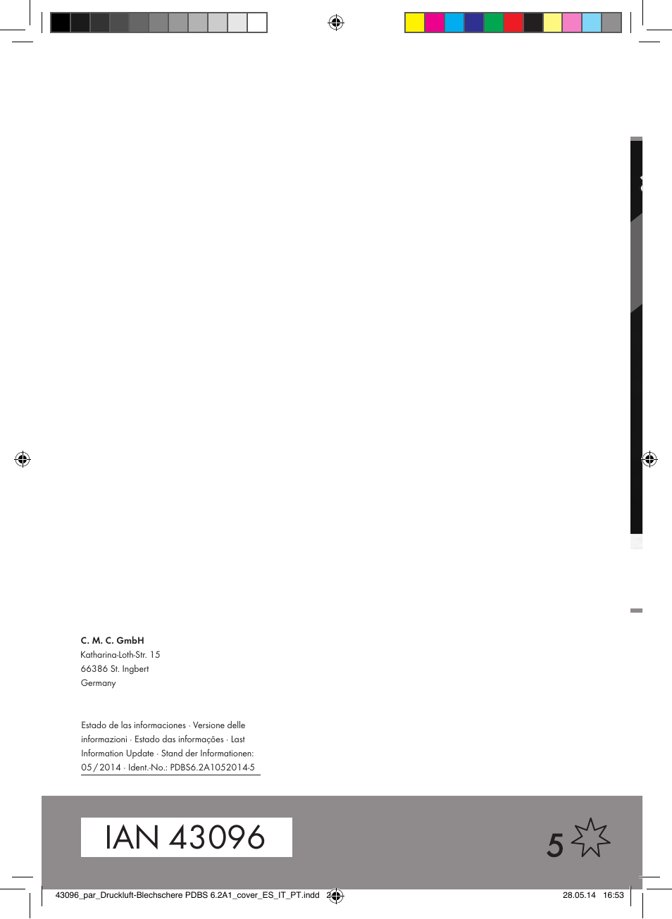 Parkside PDBS 6.2 A1 User Manual | Page 63 / 63