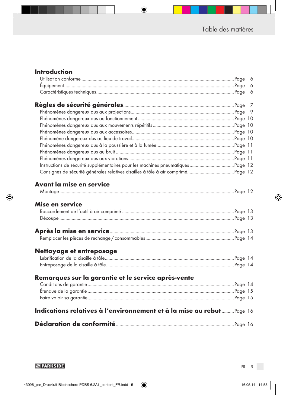 Parkside PDBS 6.2 A1 User Manual | Page 5 / 39