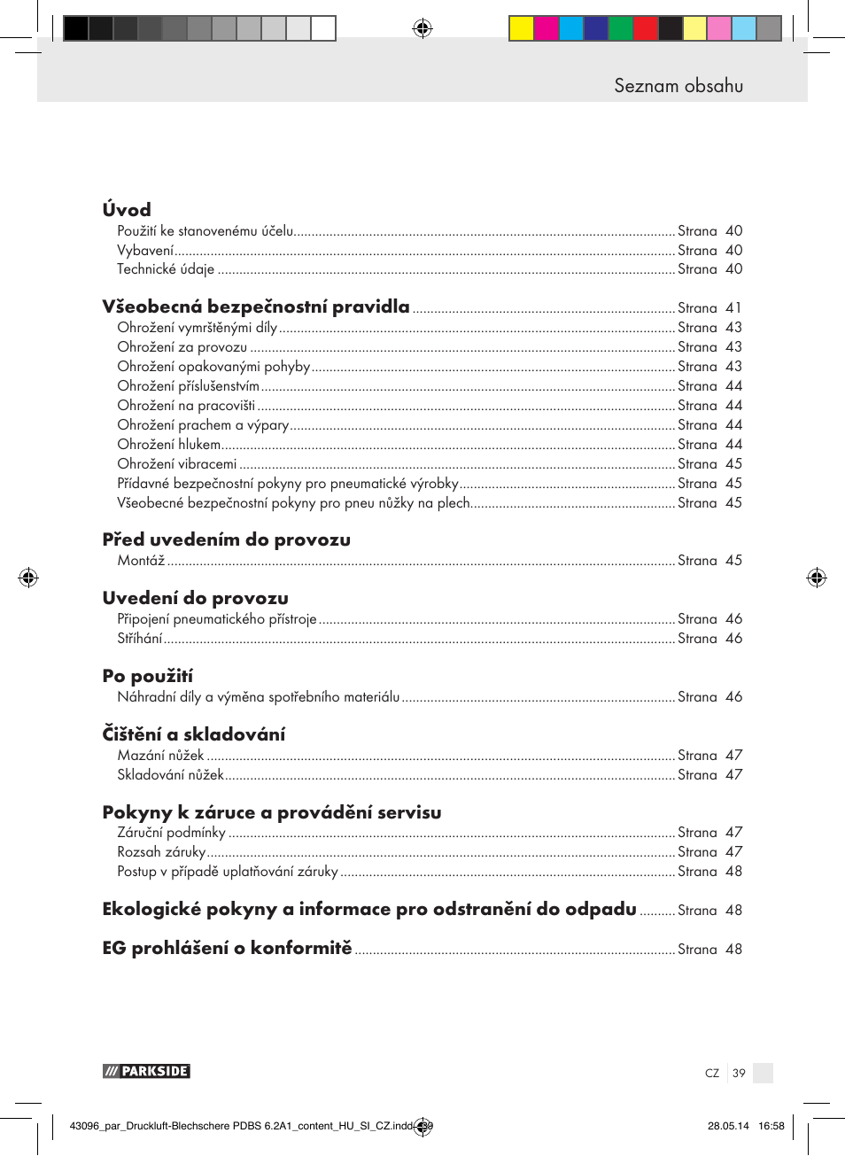 Parkside PDBS 6.2 A1 User Manual | Page 39 / 63