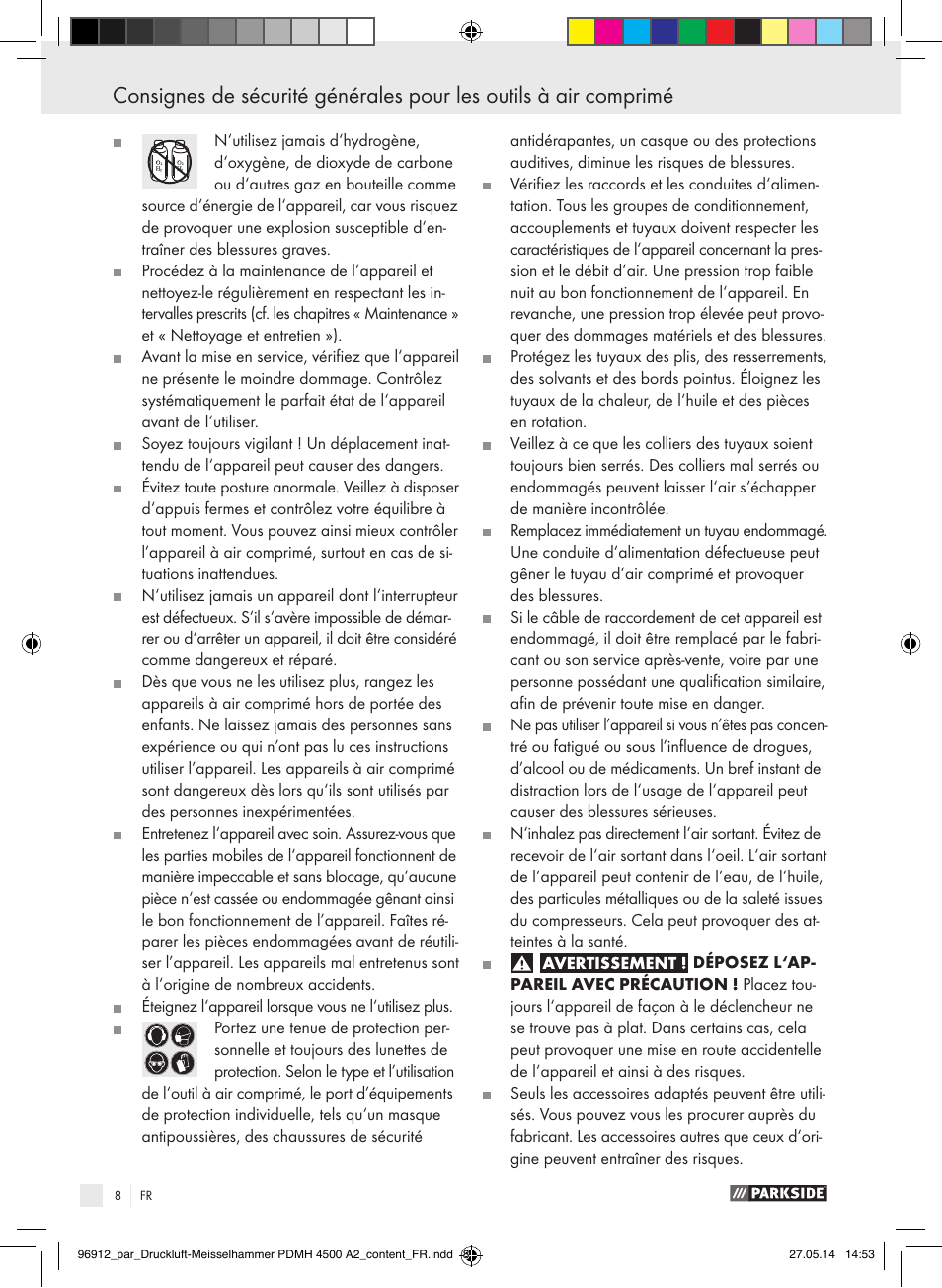 Parkside PDMH 4500 A2 User Manual | Page 8 / 45