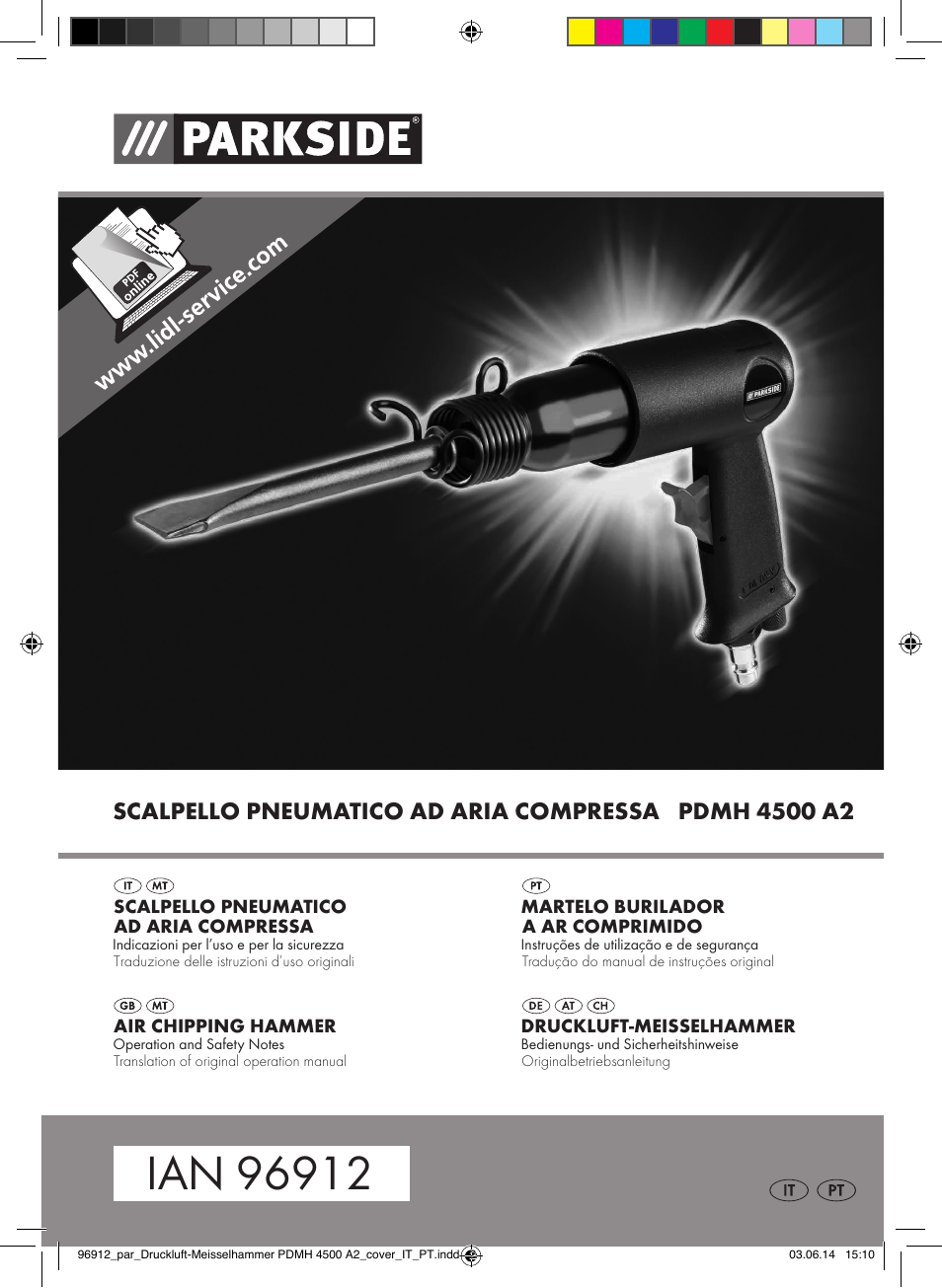 Parkside PDMH 4500 A2 User Manual | 59 pages