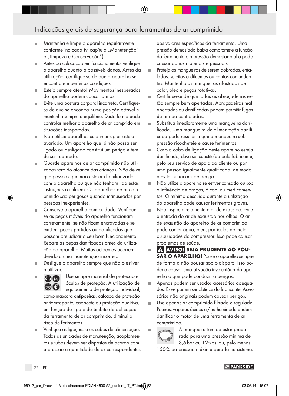 Parkside PDMH 4500 A2 User Manual | Page 22 / 59