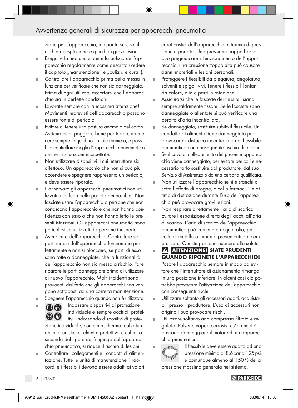 Parkside PDMH 4500 A2 User Manual | Page 8 / 59