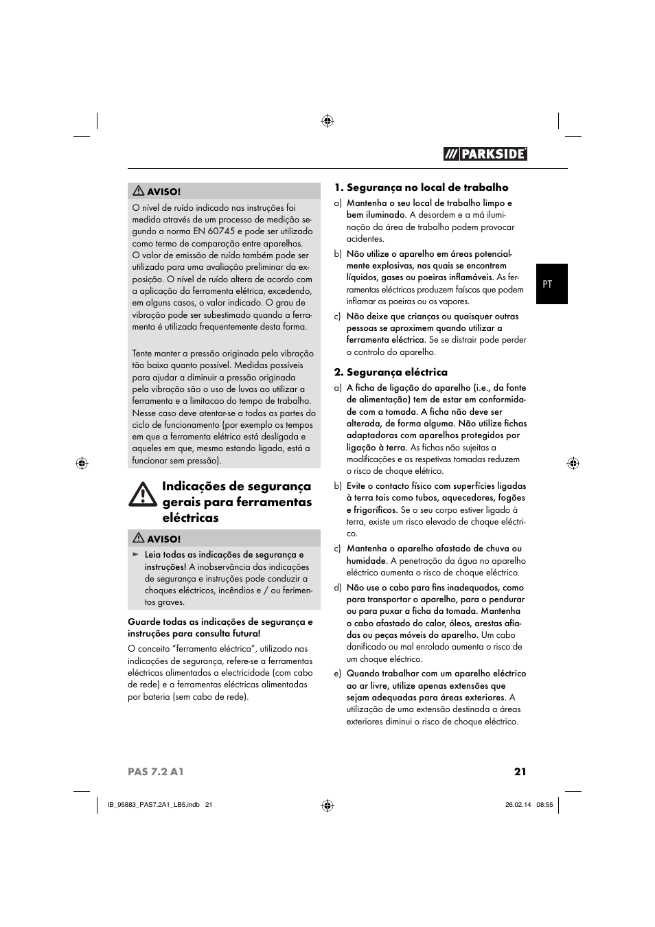 Parkside PAS 7.2 A1 User Manual | Page 24 / 46