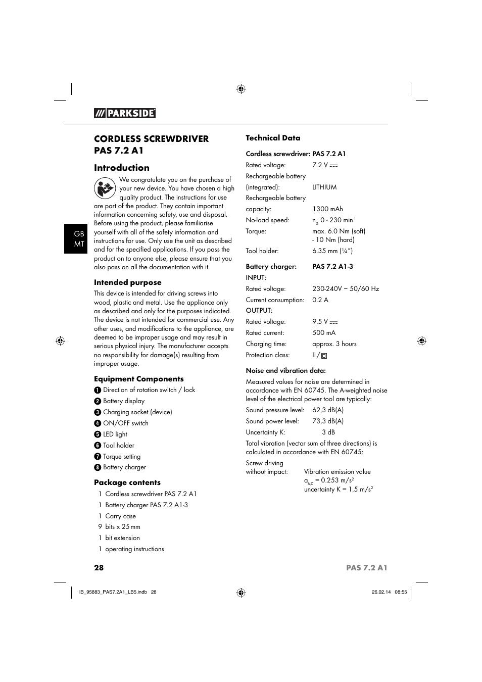Cordless screwdriver pas 7.2 a1 introduction | Parkside PAS 7.2 A1 User Manual | Page 31 / 46