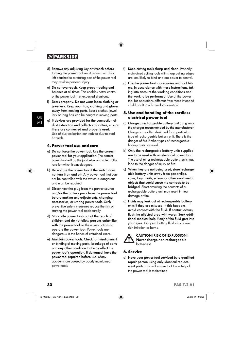 Parkside PAS 7.2 A1 User Manual | Page 33 / 46