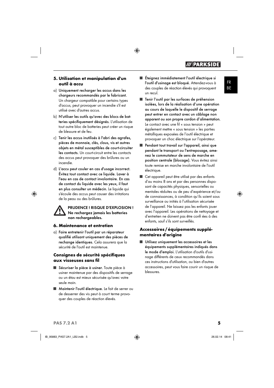 Parkside PAS 7.2 A1 User Manual | Page 8 / 28