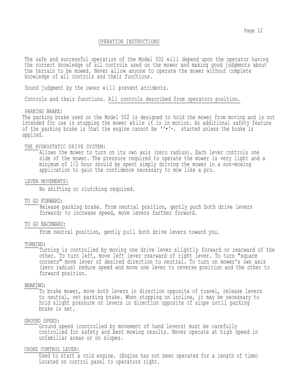 Dixon 502 User Manual | Page 15 / 36