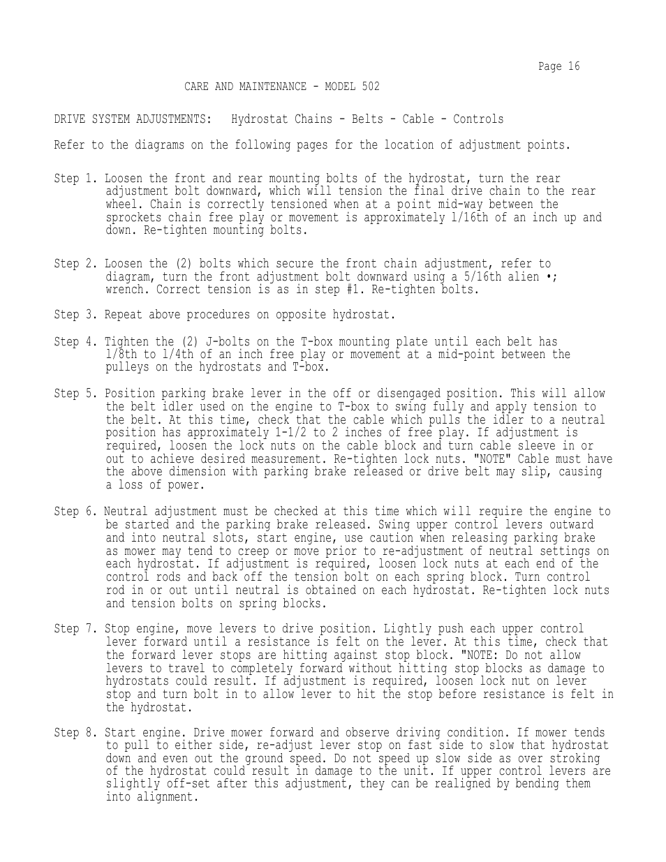 Dixon 502 User Manual | Page 19 / 36