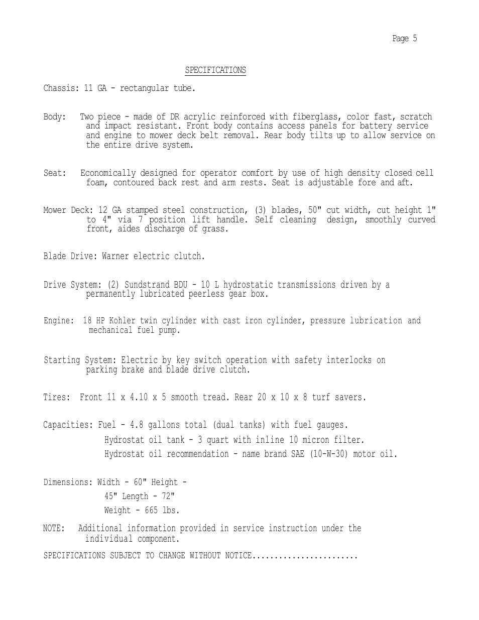 Dixon 502 User Manual | Page 8 / 36