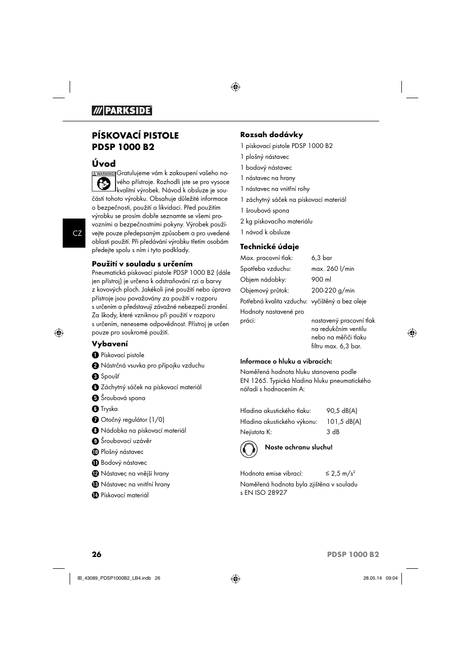 Parkside PDSP 1000 B2 User Manual | Page 30 / 53