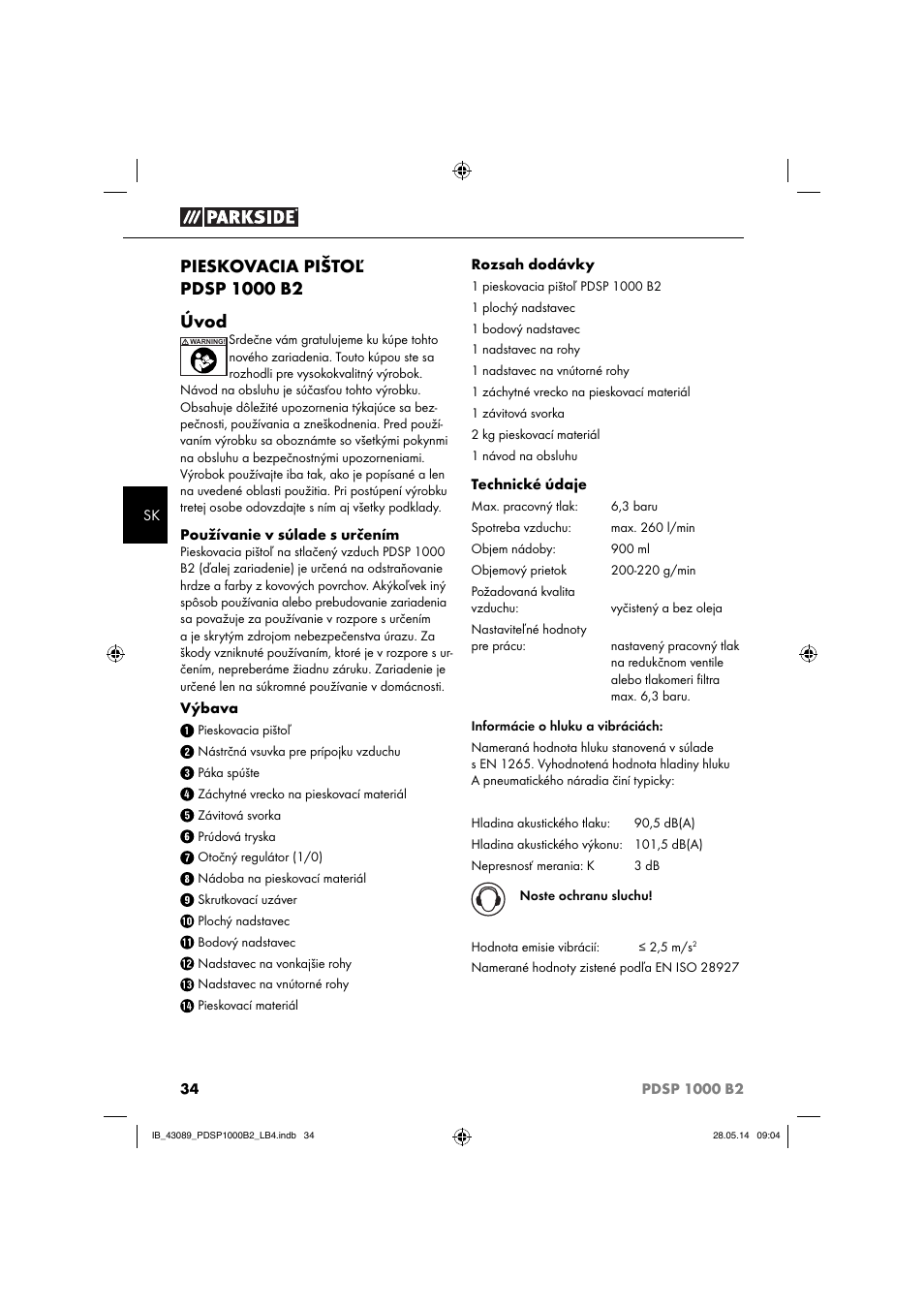 Parkside PDSP 1000 B2 User Manual | Page 38 / 53