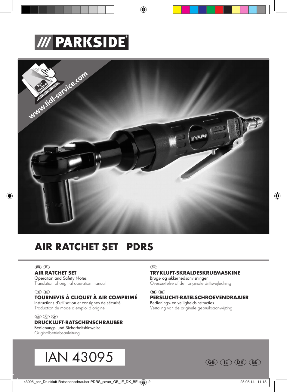 Parkside AIR RATCHET SET PDRS User Manual | 60 pages