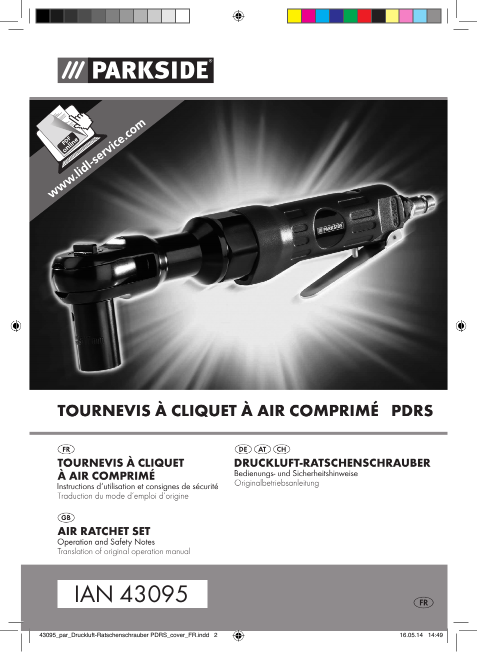 Parkside AIR RATCHET SET PDRS User Manual | 39 pages