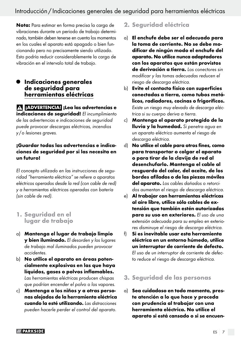 Parkside PFS 100 C3 User Manual | Page 7 / 52