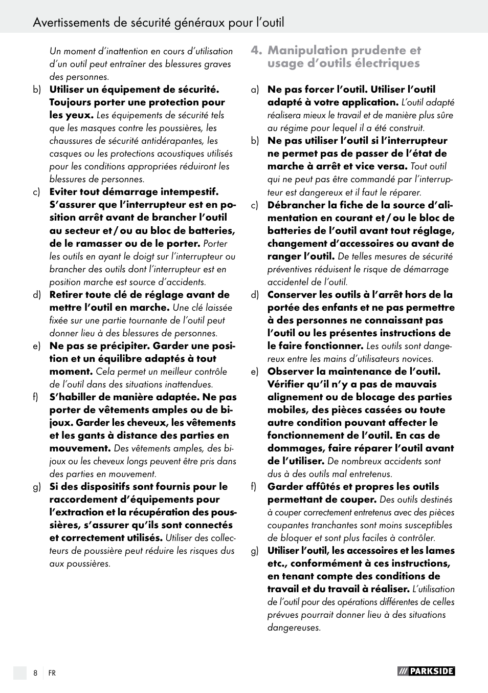 Parkside PFS 100 C3 User Manual | Page 8 / 33
