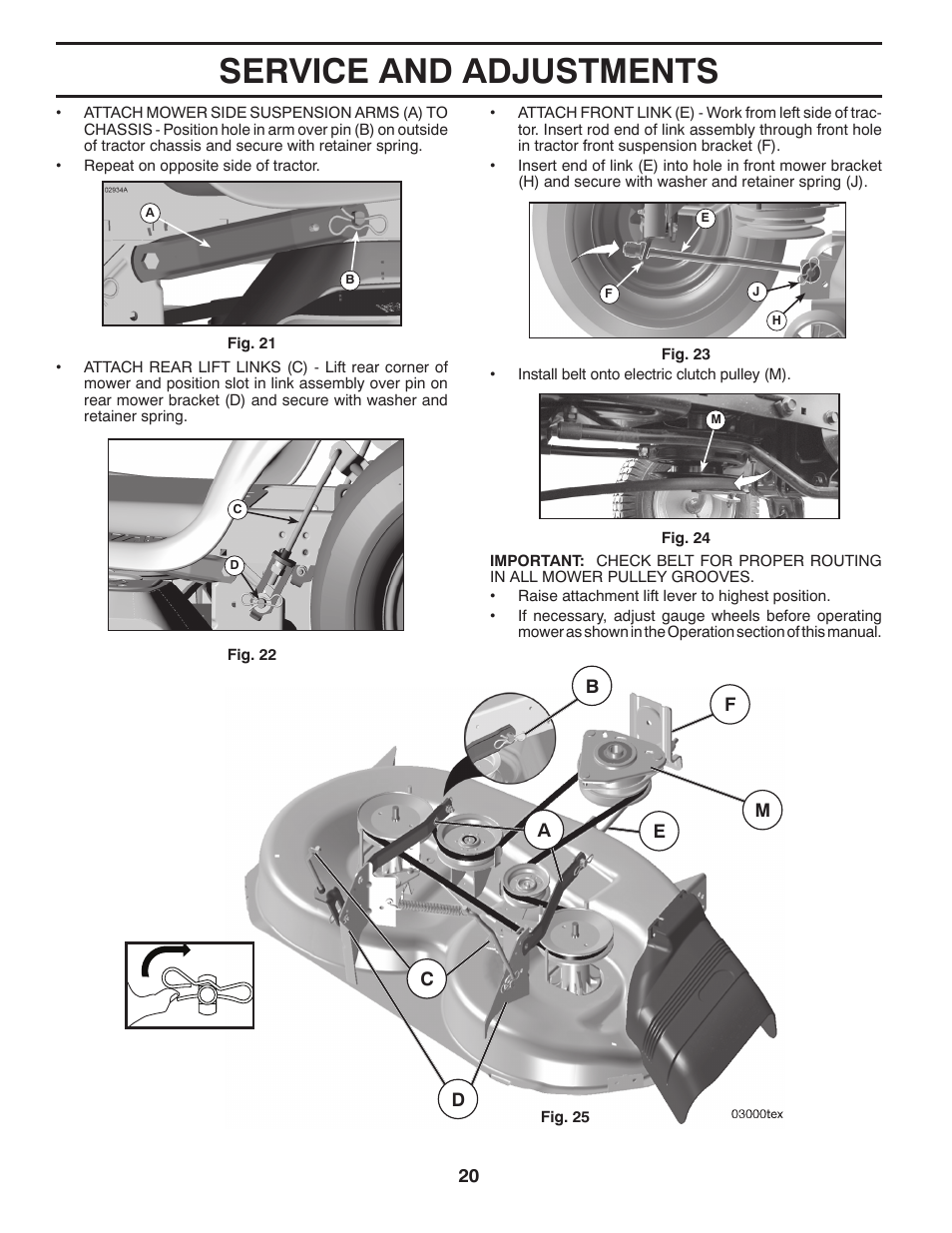 Service and adjustments | Dixon 433616 User Manual | Page 20 / 30