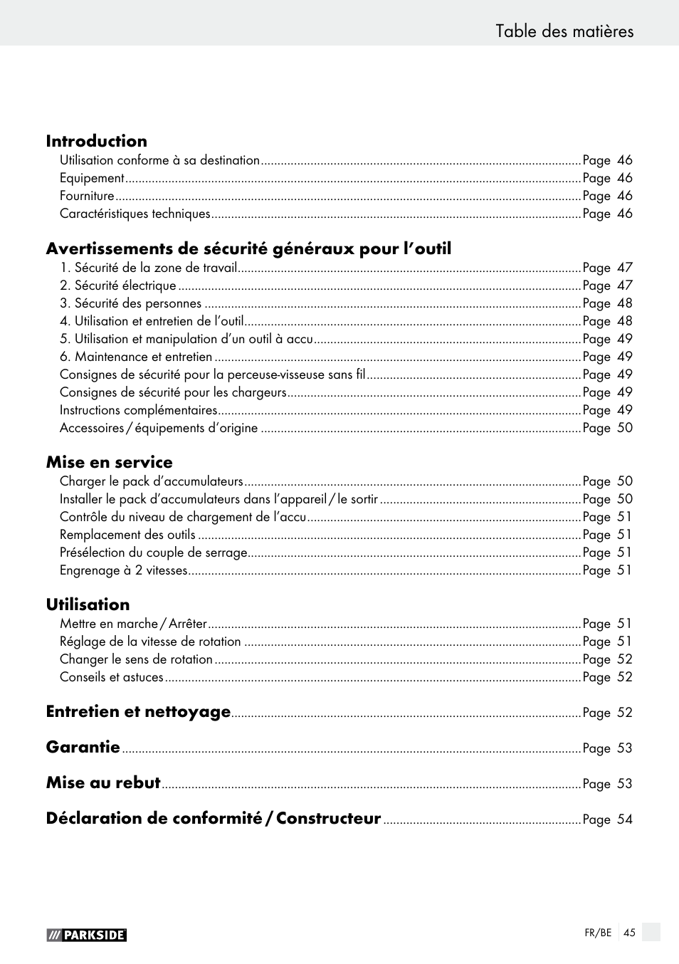 Parkside PABS 14.4 A1 User Manual | Page 45 / 75