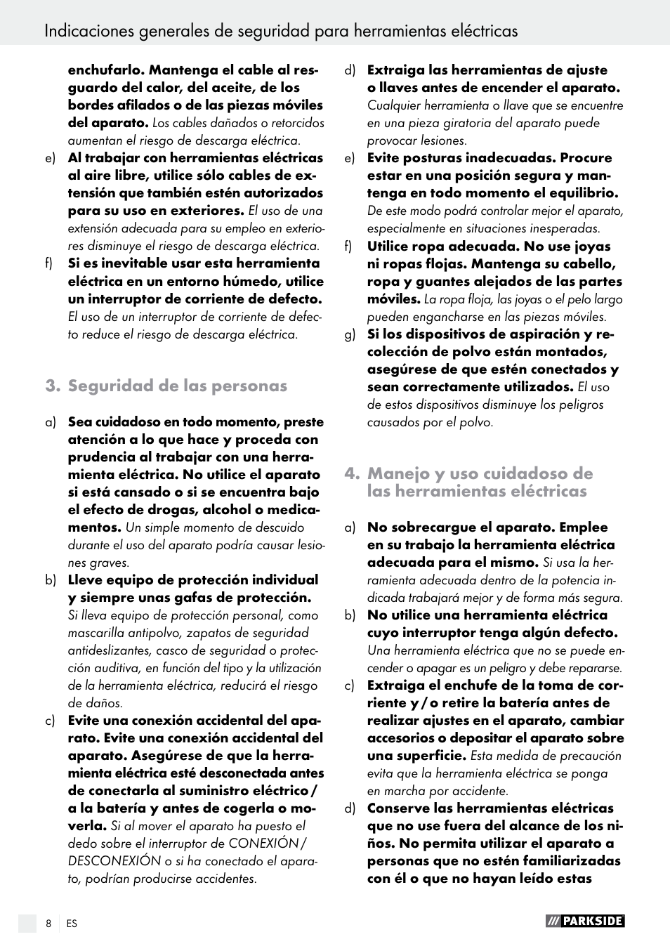 Parkside PABS 14.4 A1 User Manual | Page 8 / 55