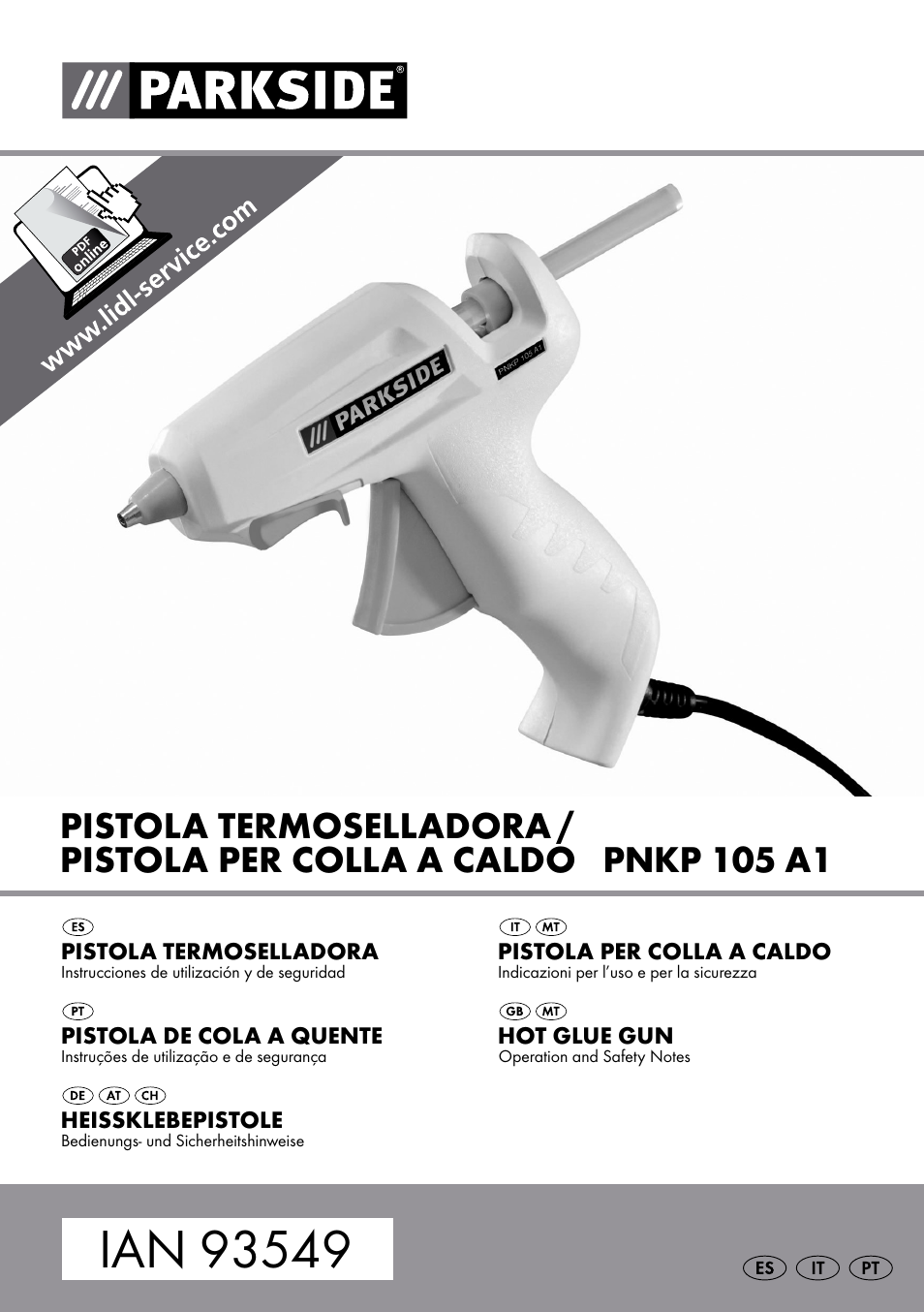 Parkside PNKP 105 A1 User Manual | 20 pages