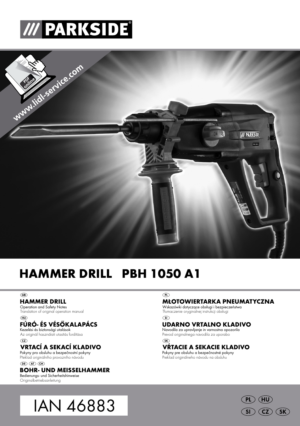 Parkside PBH 1050 A1 User Manual | 68 pages