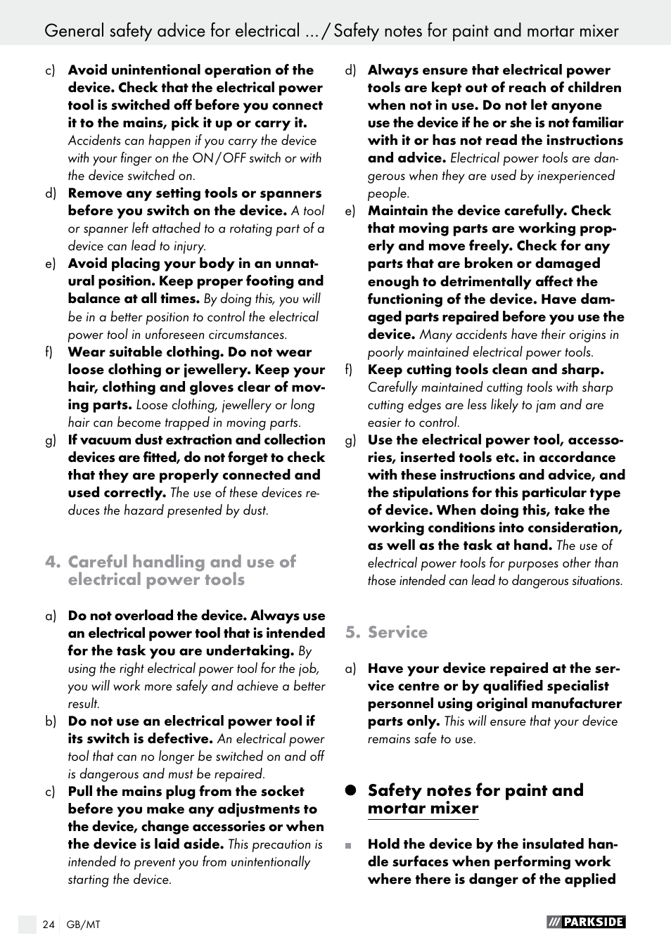 Parkside PFMR 1400 B1 User Manual | Page 24 / 36