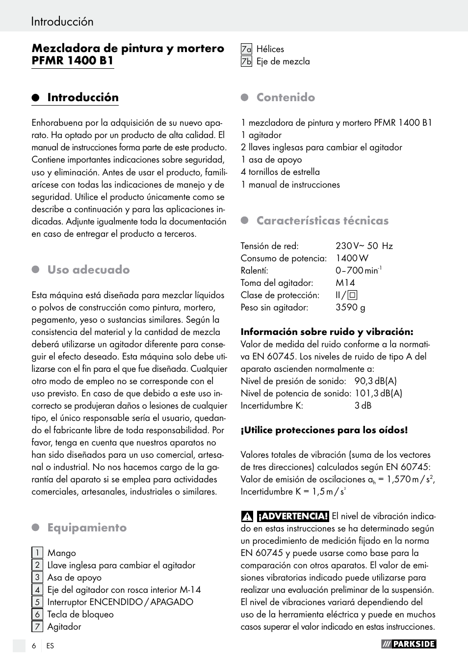 Parkside PFMR 1400 B1 User Manual | Page 6 / 36