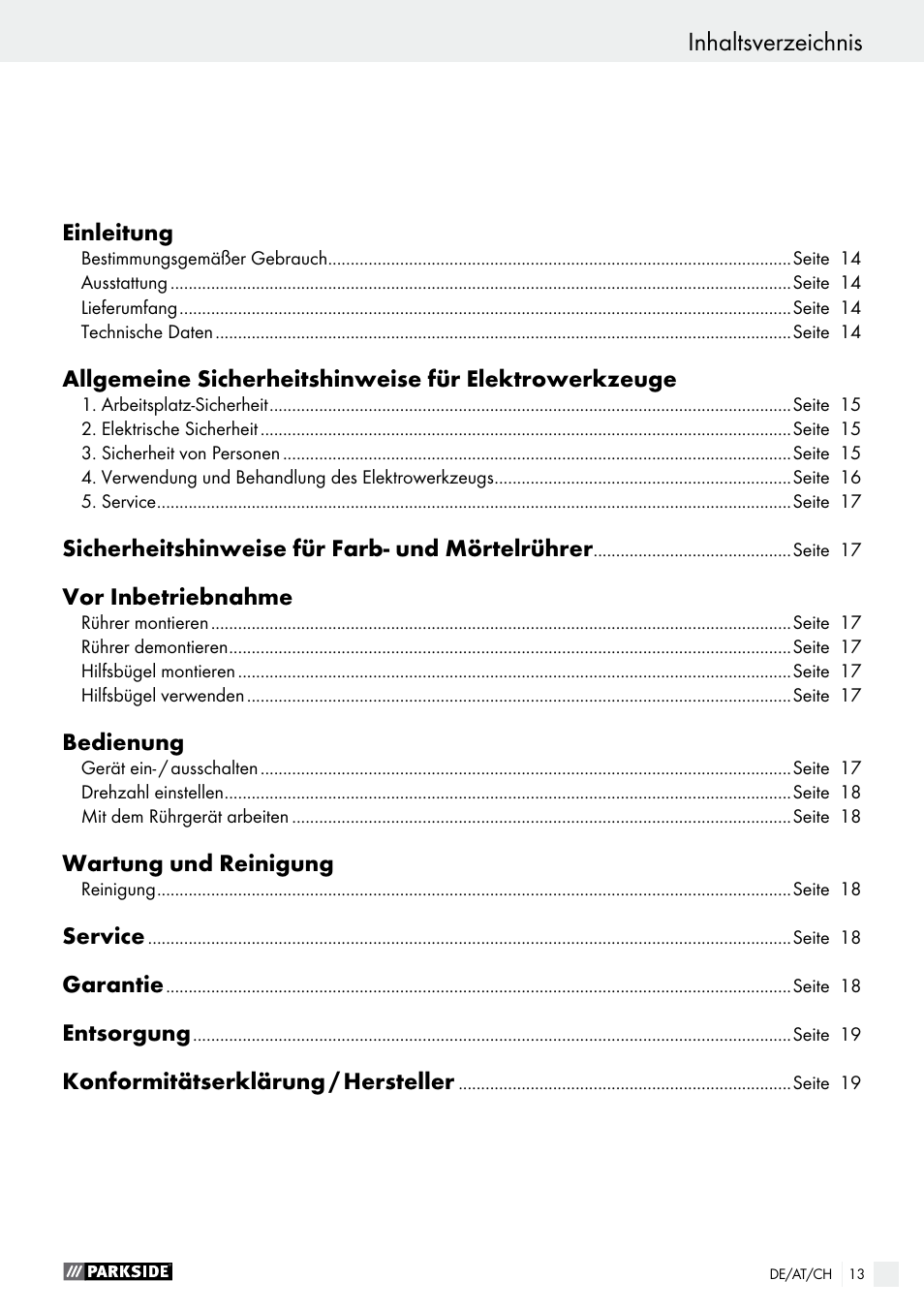 Parkside PFMR 1400 B1 User Manual | Page 13 / 28