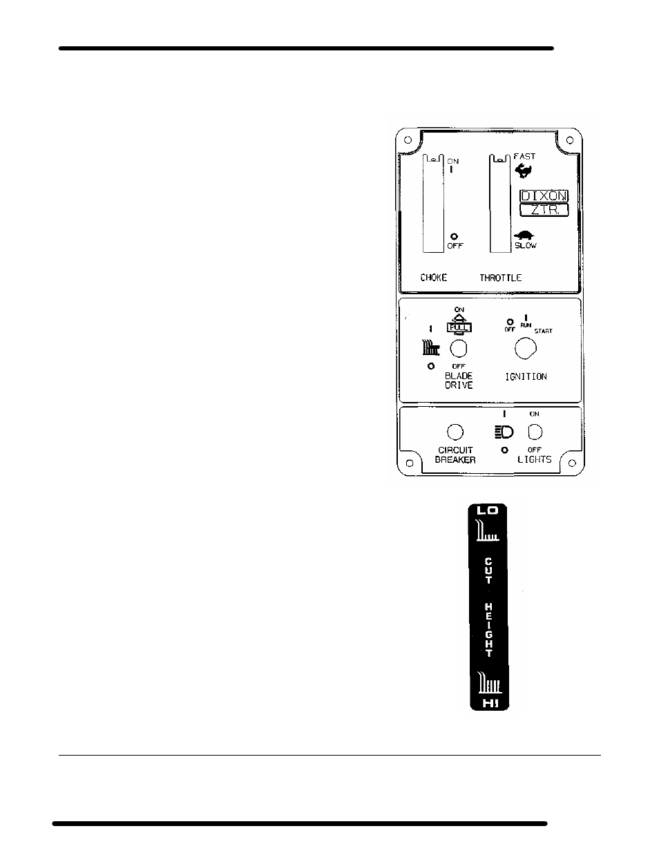 Controls | Dixon 5000 Series User Manual | Page 17 / 70