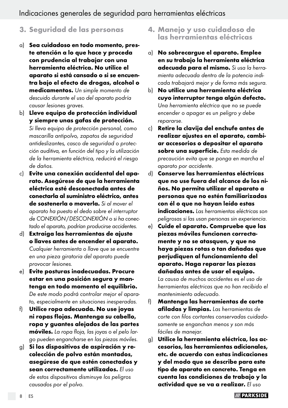 Parkside PET 25 B1 User Manual | Page 8 / 45