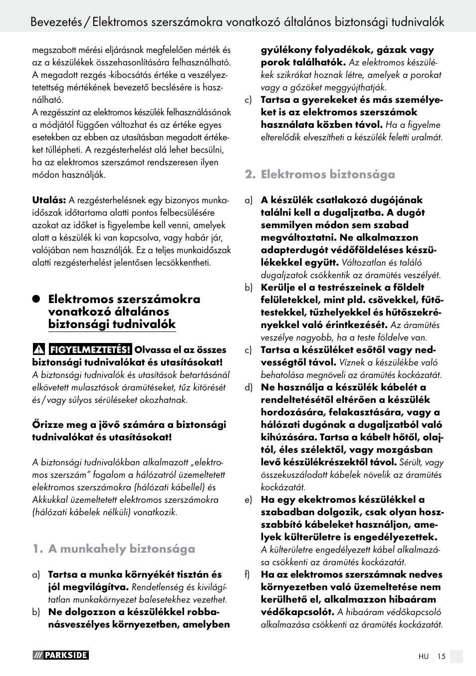 Parkside PET 25 B1 User Manual | Page 15 / 55