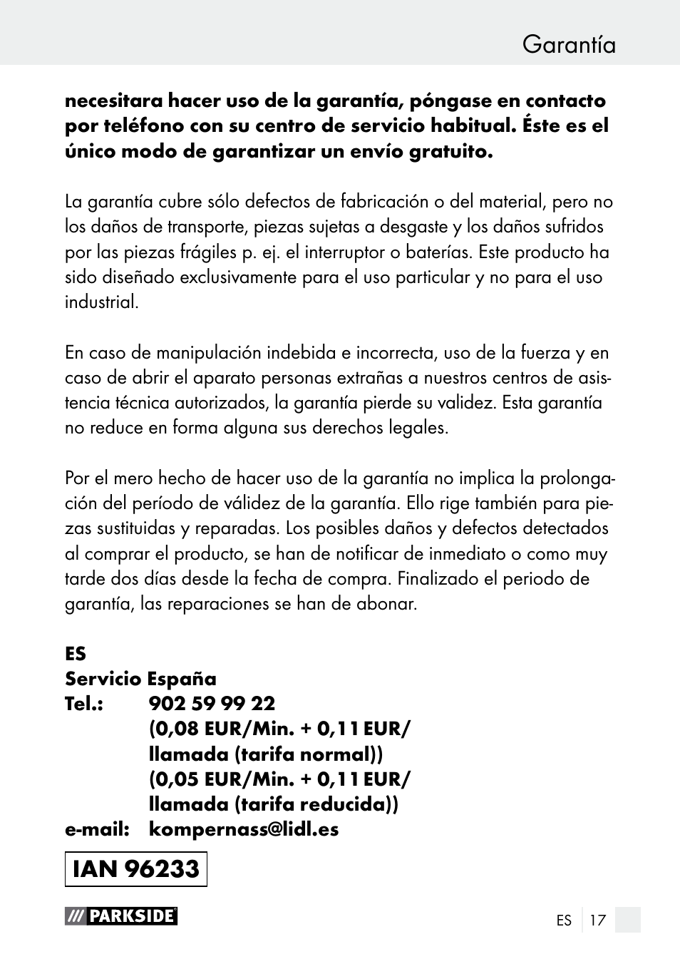 Parkside PLBS 30 A1 User Manual | Page 17 / 75