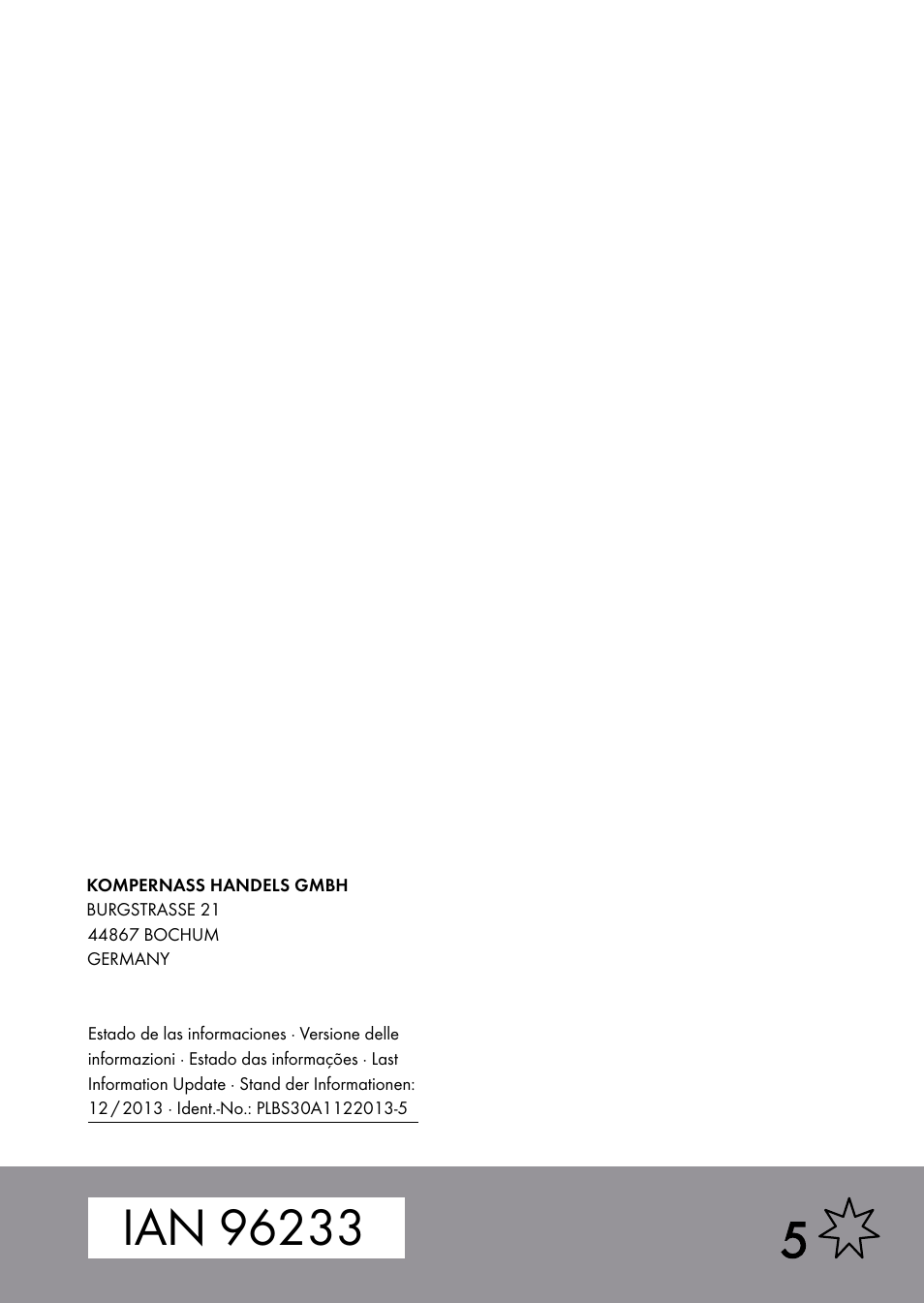 Parkside PLBS 30 A1 User Manual | Page 75 / 75