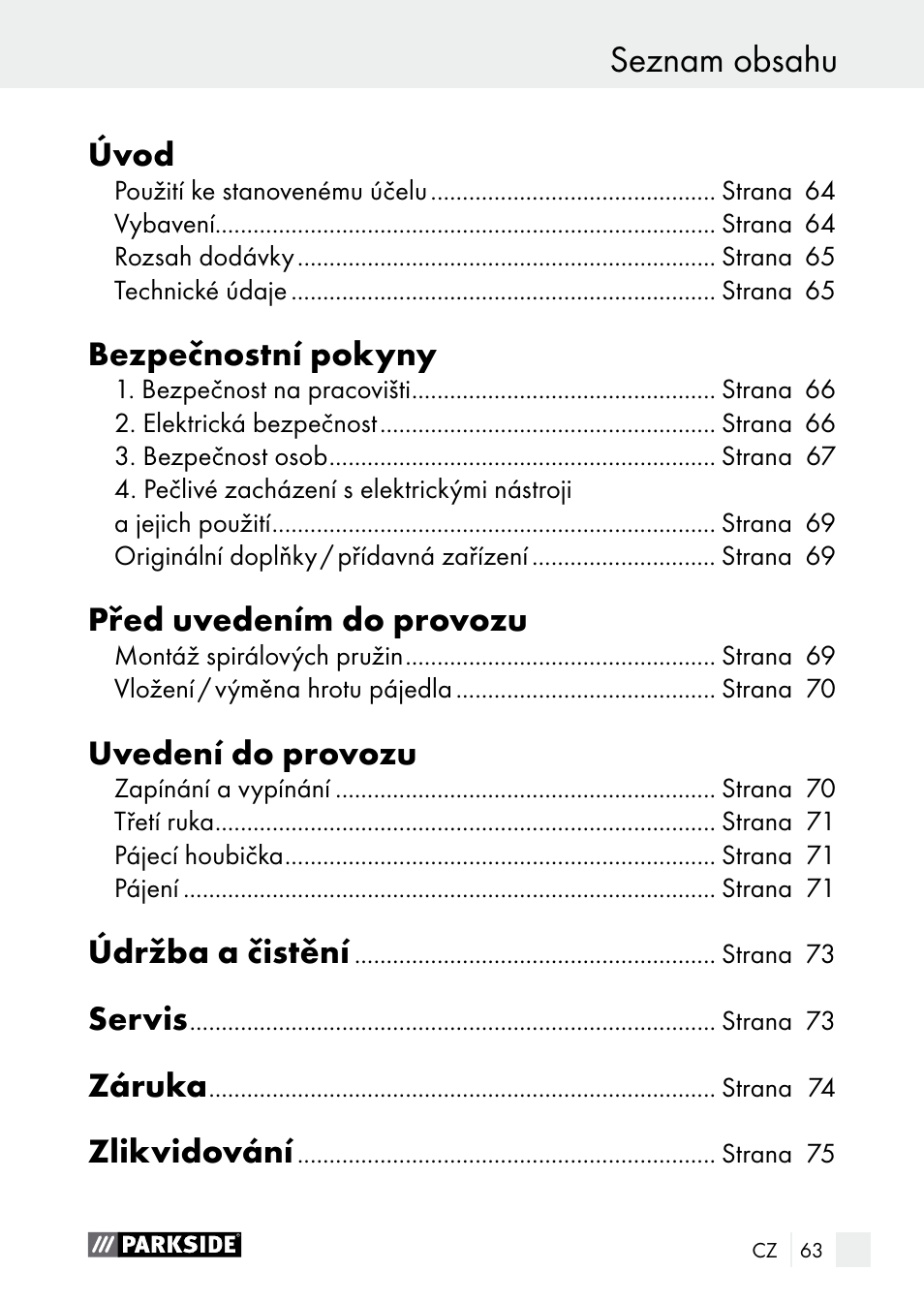 Parkside PLBS 30 A1 User Manual | Page 63 / 105