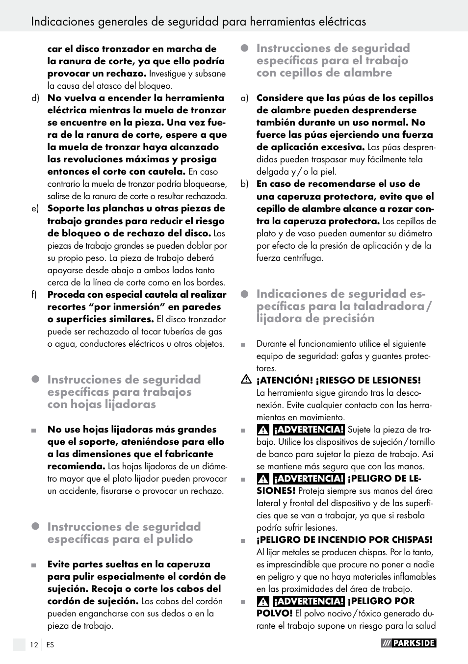 Parkside PFBS 160 A1 User Manual | Page 12 / 58