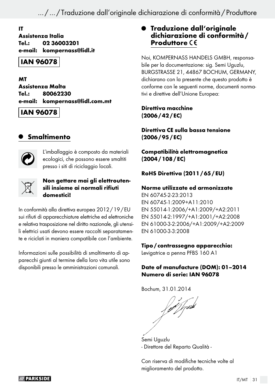 Parkside PFBS 160 A1 User Manual | Page 31 / 58