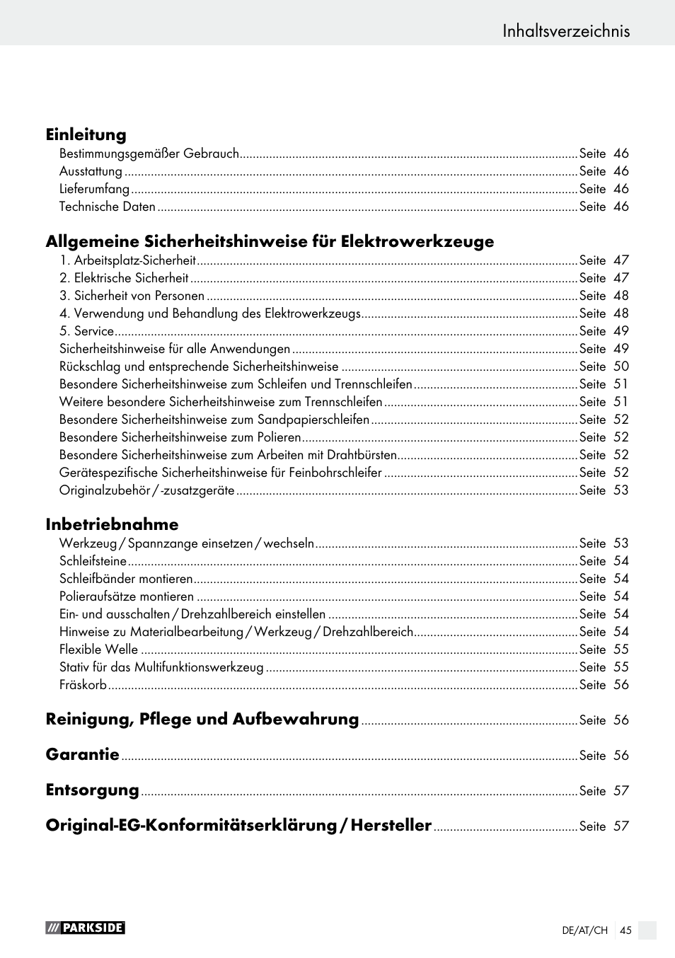 Parkside PFBS 160 A1 User Manual | Page 45 / 58