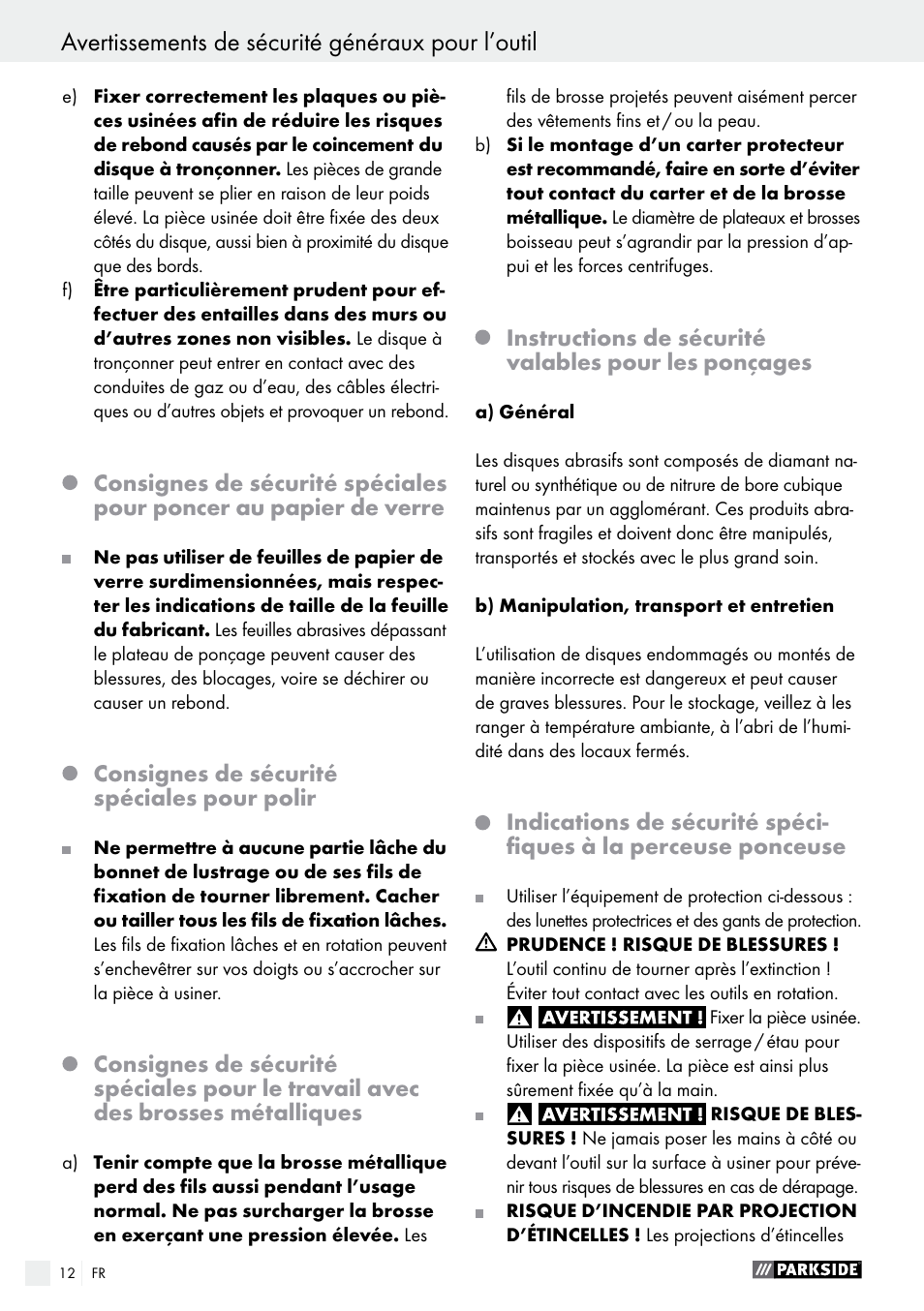 Parkside PFBS 160 A1 User Manual | Page 12 / 45