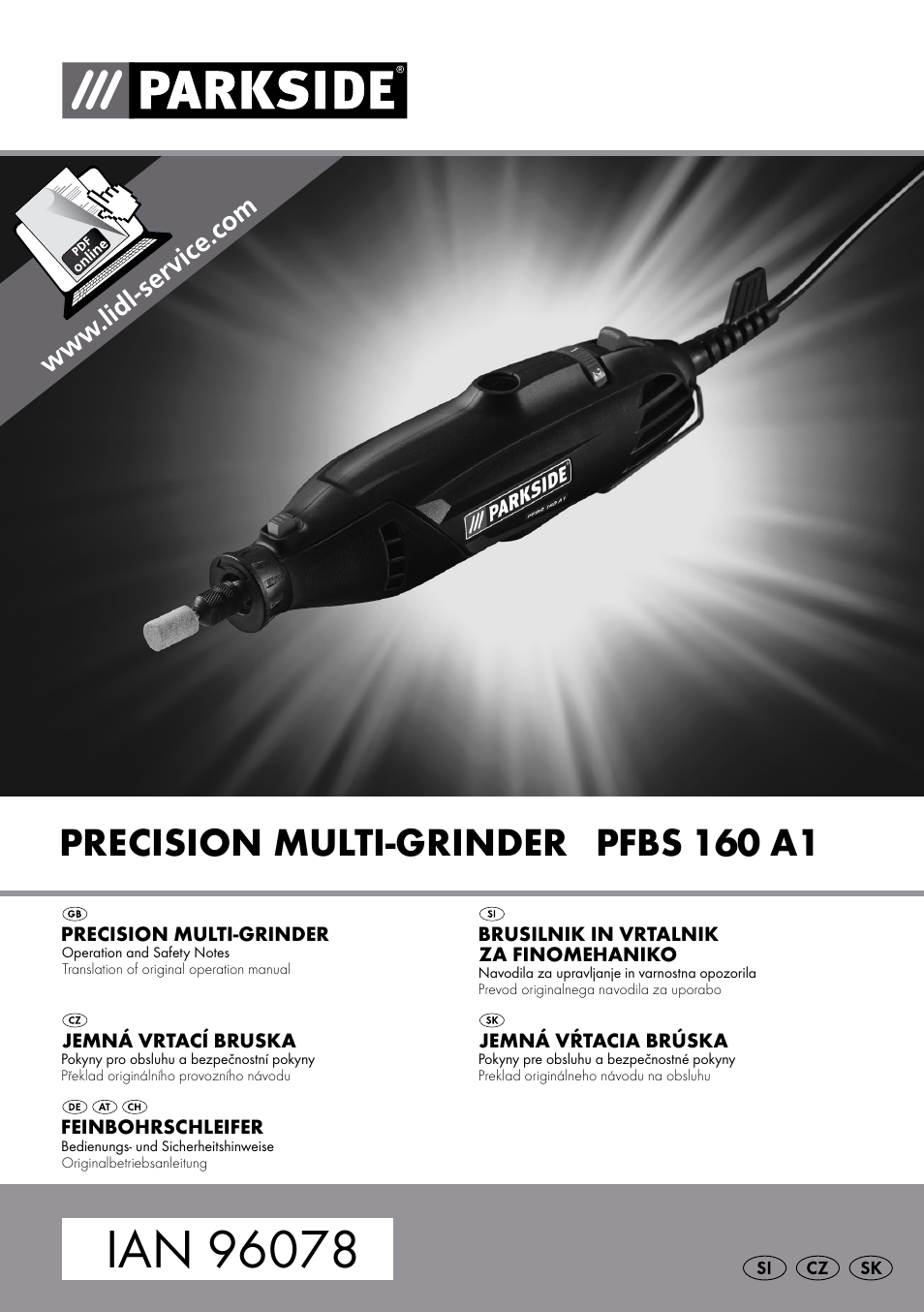 Parkside PFBS 160 A1 User Manual | 68 pages
