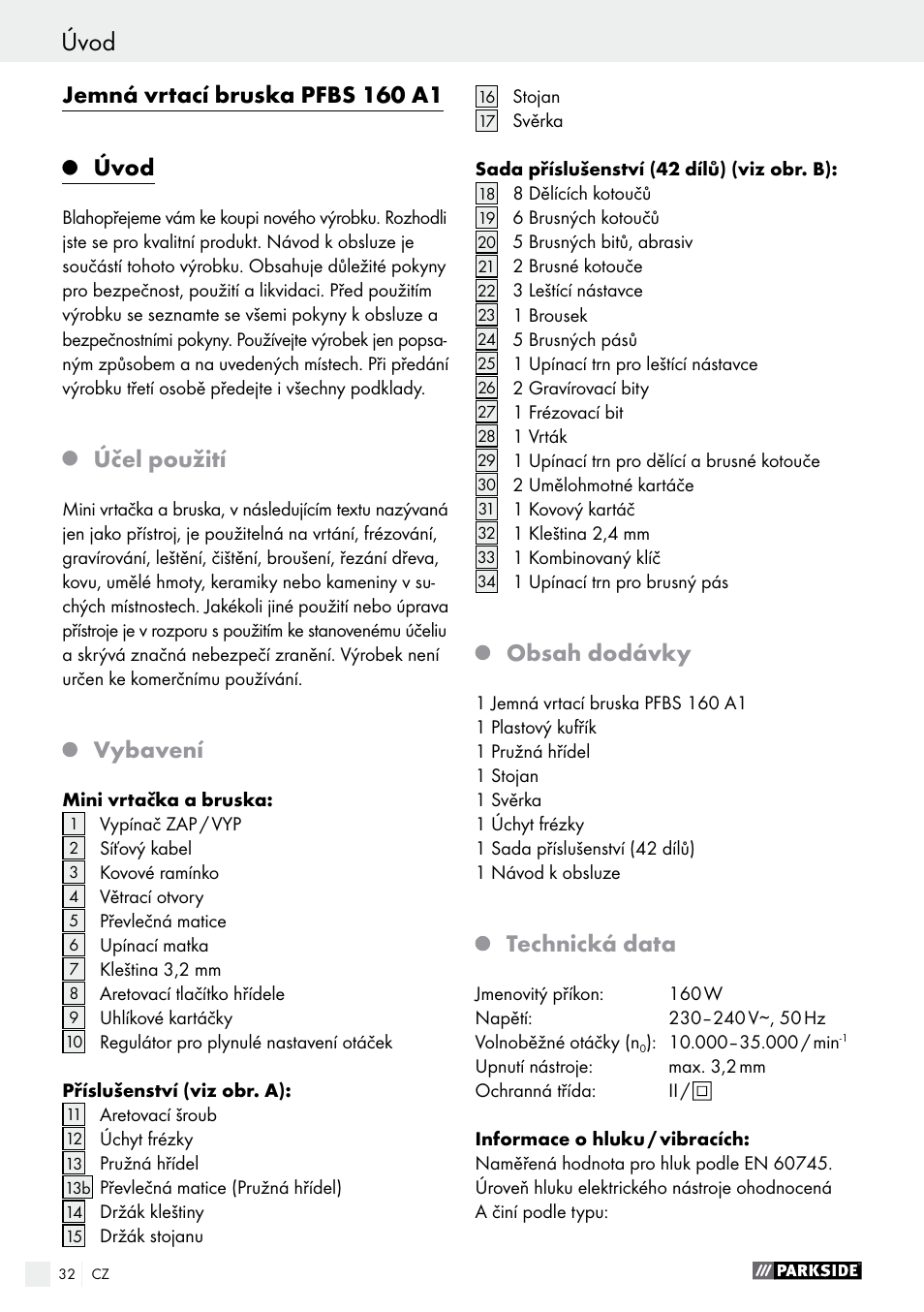 Parkside PFBS 160 A1 User Manual | Page 32 / 68