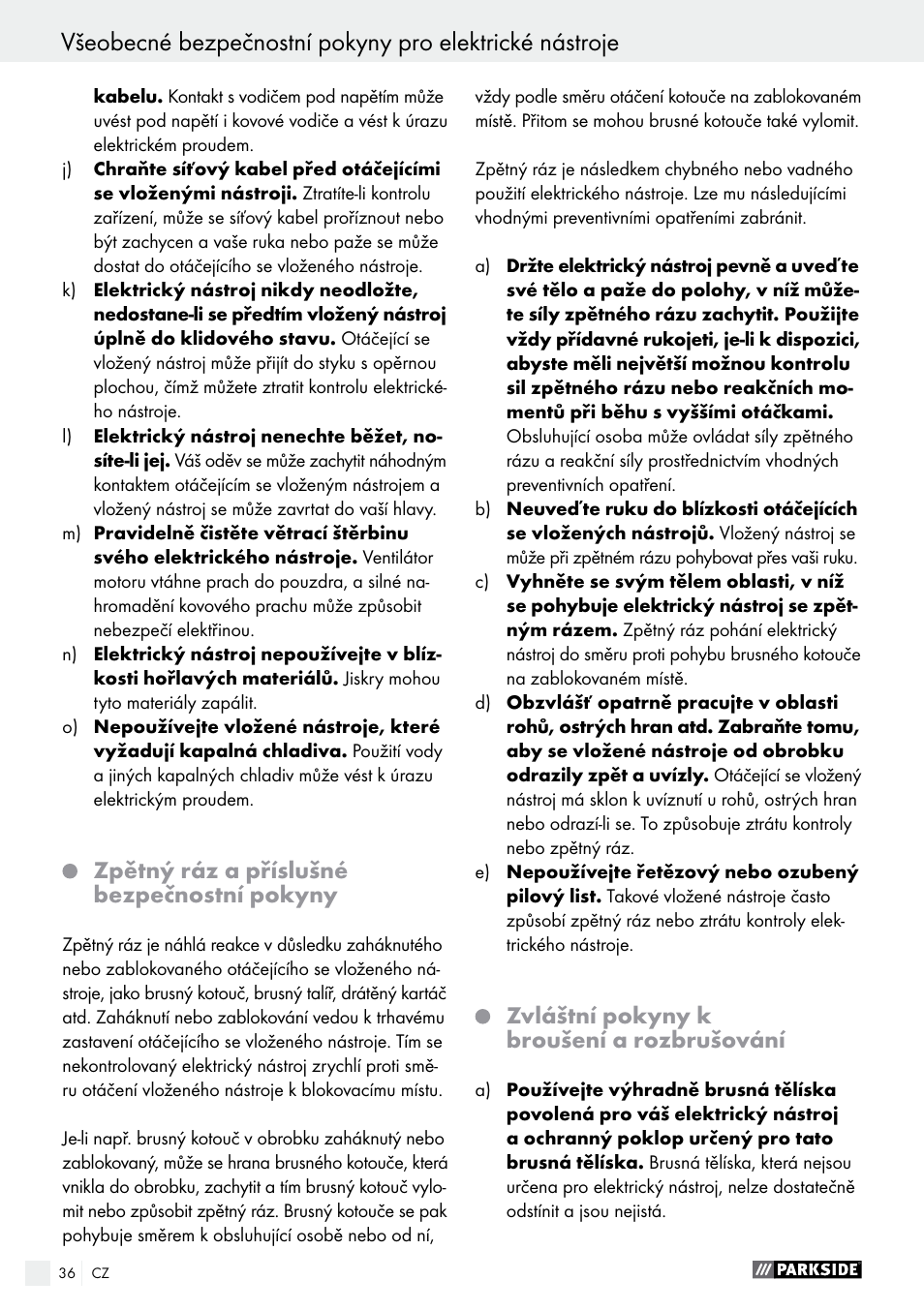 Parkside PFBS 160 A1 User Manual | Page 36 / 68
