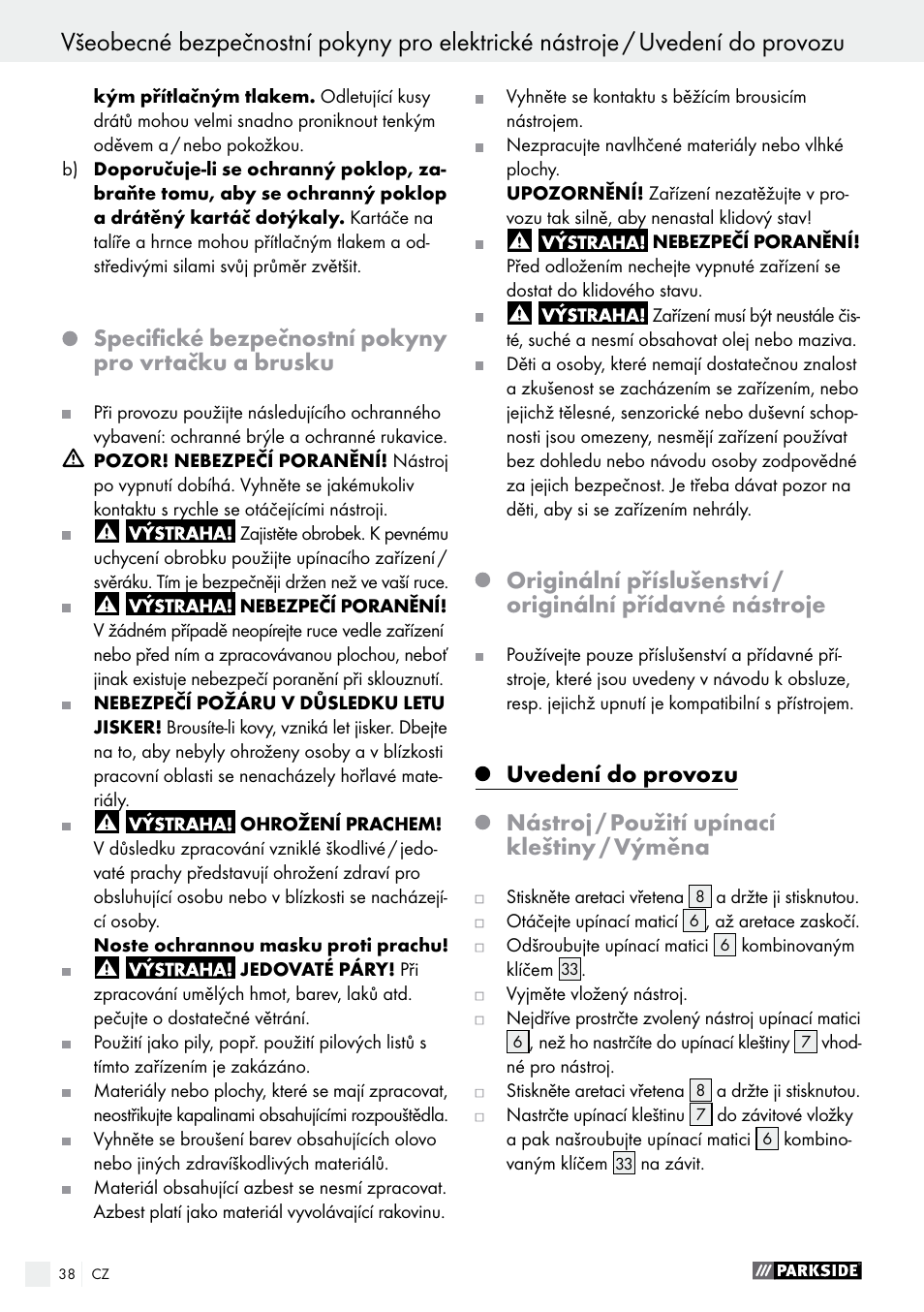 Parkside PFBS 160 A1 User Manual | Page 38 / 68