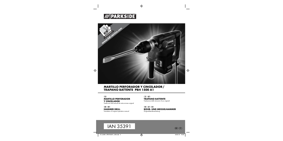 Parkside PBH 1500 A1 User Manual | 36 pages