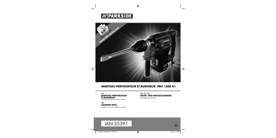 Parkside PBH 1500 A1 User Manual | 28 pages