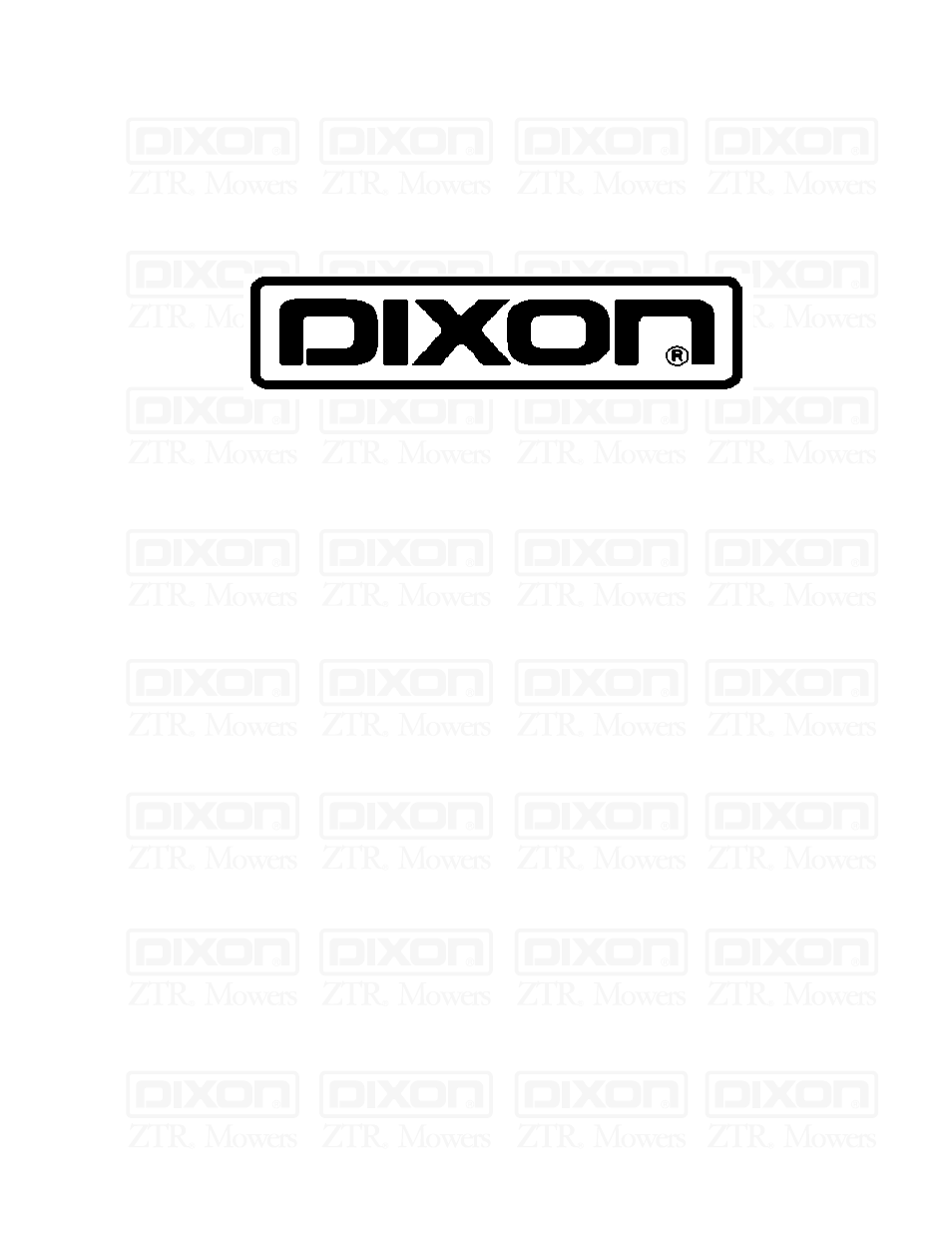 Dixon 13088-1100A User Manual | 40 pages