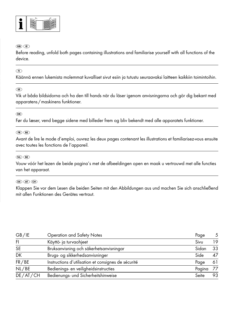 Parkside PWS 125 A1 User Manual | Page 2 / 108