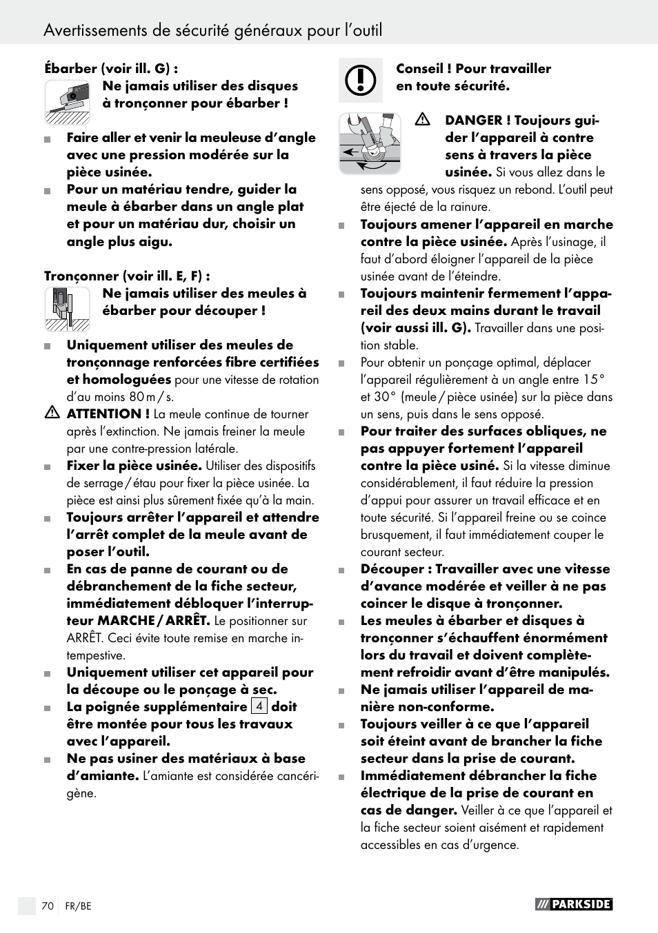 Parkside PWS 125 A1 User Manual | Page 70 / 108