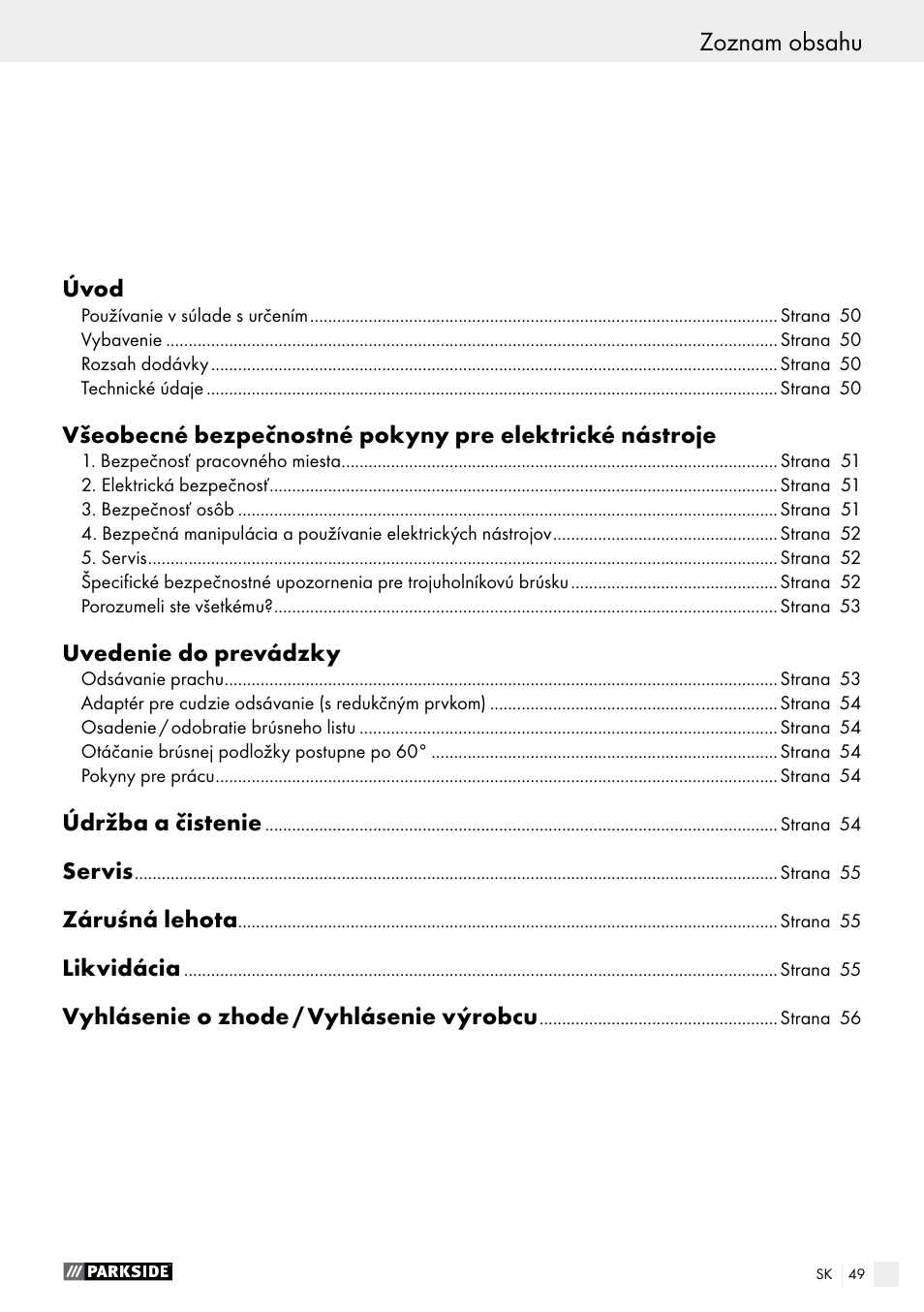 Parkside PDS 290 A1 User Manual | Page 49 / 65