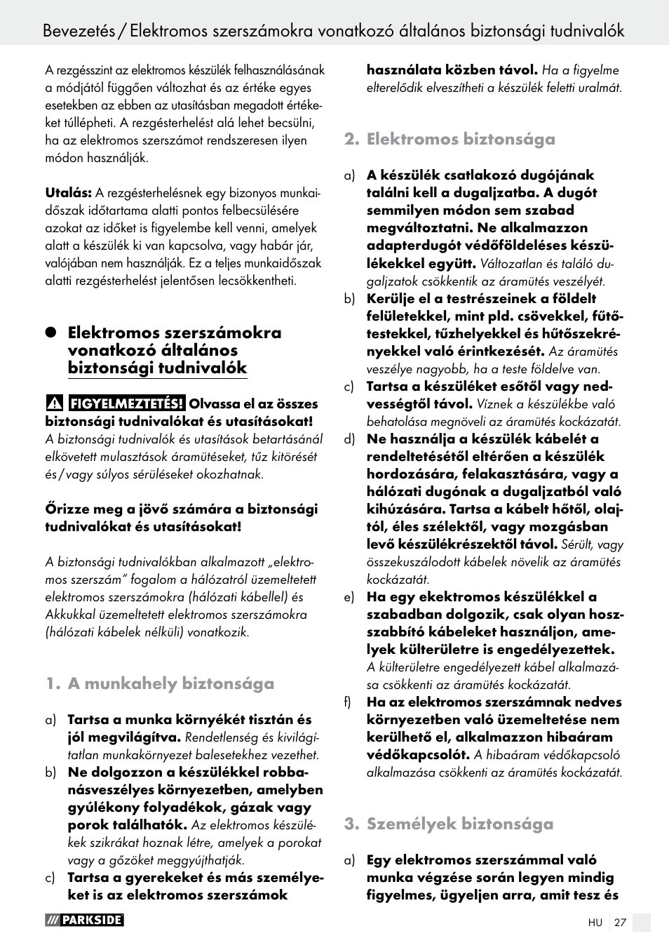 Parkside PBS 600 A1 User Manual | Page 27 / 77